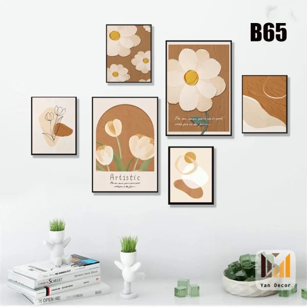 Tranh Treo Tường Hoa Tối Giản1