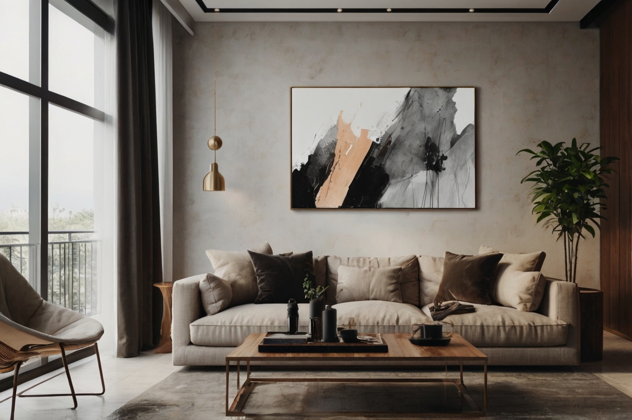 Tranh canvas trang trí phòng khách hiện đại - tranh treo tường loại nào tốt